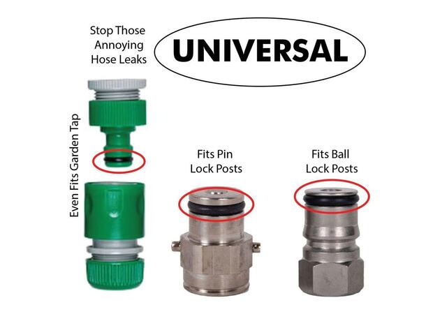 10x pakning til ball lock kobling 0-ring, til ventil på Corneliusfat 