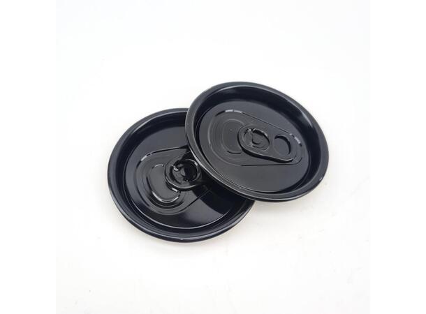 B64 Sorte lokk til ølbokser ca 230 stk pakket i sylinder 