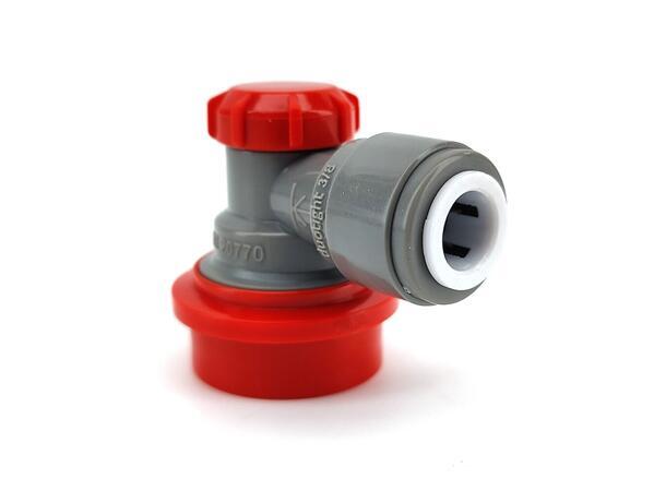 Duotight 9,5mm Ball Lock for CO2 - rød Ball med hurtilgkobling 9,5mm (3/8") 