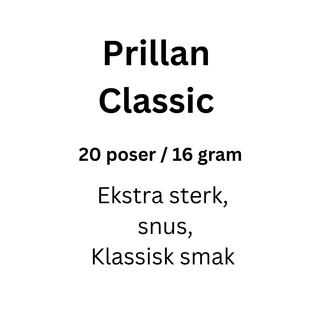 Prillan Classic 20p Portion Brun snus med tobakk og bergamott