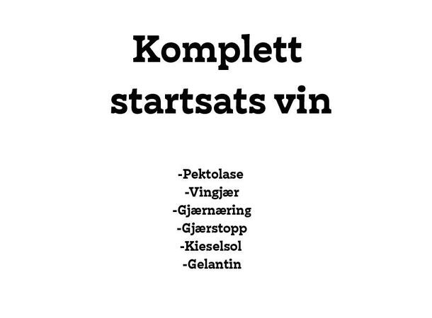 Sterkvin Ingredienser / Startsats Vin Ingredienser til 25 liter vin 