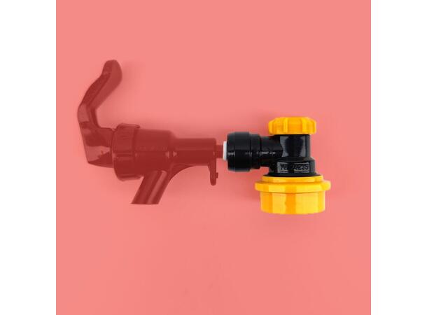 Duotight 6,35mm Ball Lock for øl - gul ball lock m/ hurtigkobling 6,35mm (1/4") 