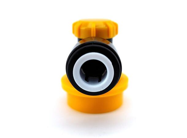 Duotight 9,5mm Ball Lock for øl - gul ball lock m/ hurtigkobling 9,5mm (3/8") 