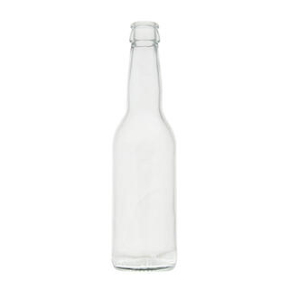 Eske med 24 stk 0,33 Liter klare flasker Longneck ciderflasker i glass
