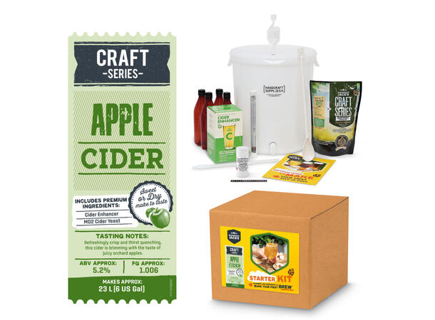 Starter Kit - Eplecider sett (23 L) Alt du trenger for 23 liter frisk cider 