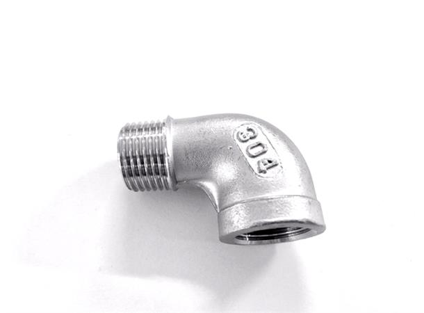 Albue 1/2" hun til 1/2" hann Rustfri npt 