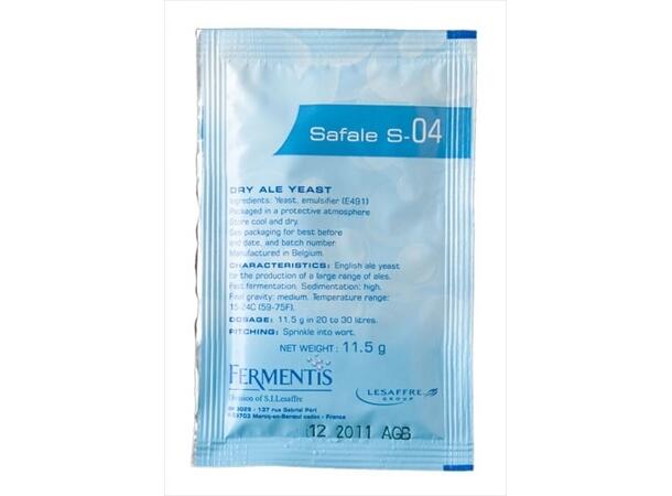 Safale S-04 - 11,5g Engelsk ale-gjær,høy flokkulering 