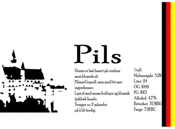 Urq Pils Allgrain ølsett 24 liter, CZ pilsner 