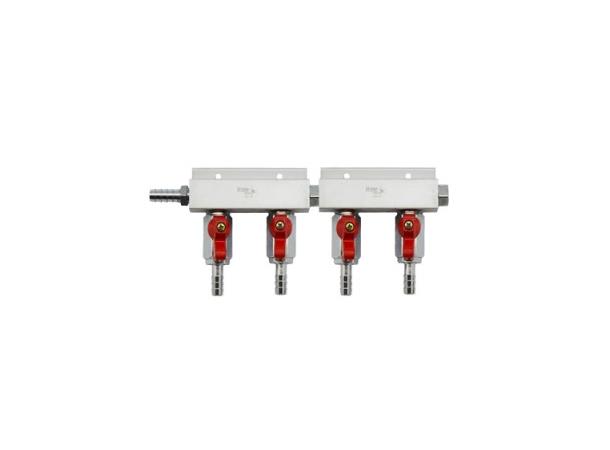 Co2 manifold 3/8'' 4 utg., Co2 fordeler C423 