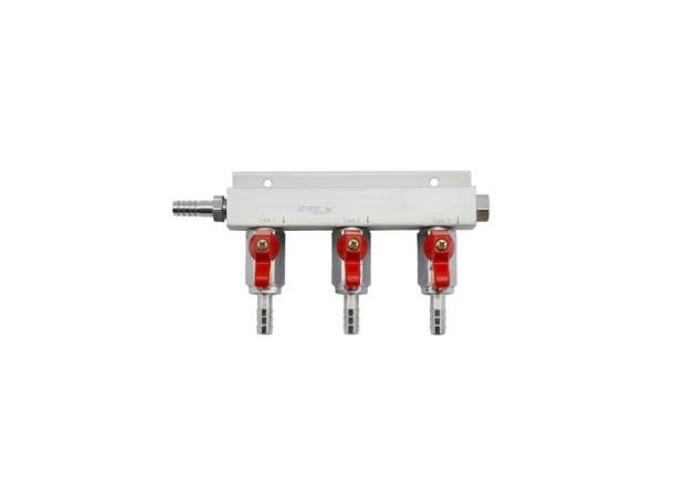 Co2 manifold 3/8'' 3 utg., Co2 fordeler C422 