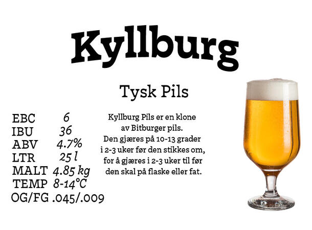 Kyllburg Pils allgrain Klone av Bitburger Pils 