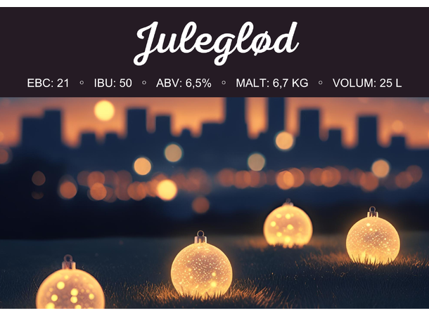 Juleglød (Amber Christmas) Allgrain ølsett 25 L, Amber Ale / Juleøl 