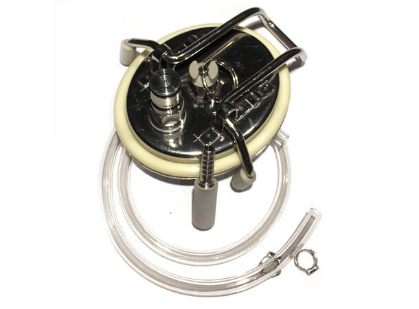 Karboneringslokk til Corneliusfat inkl 0,5 micron karboneringssten 